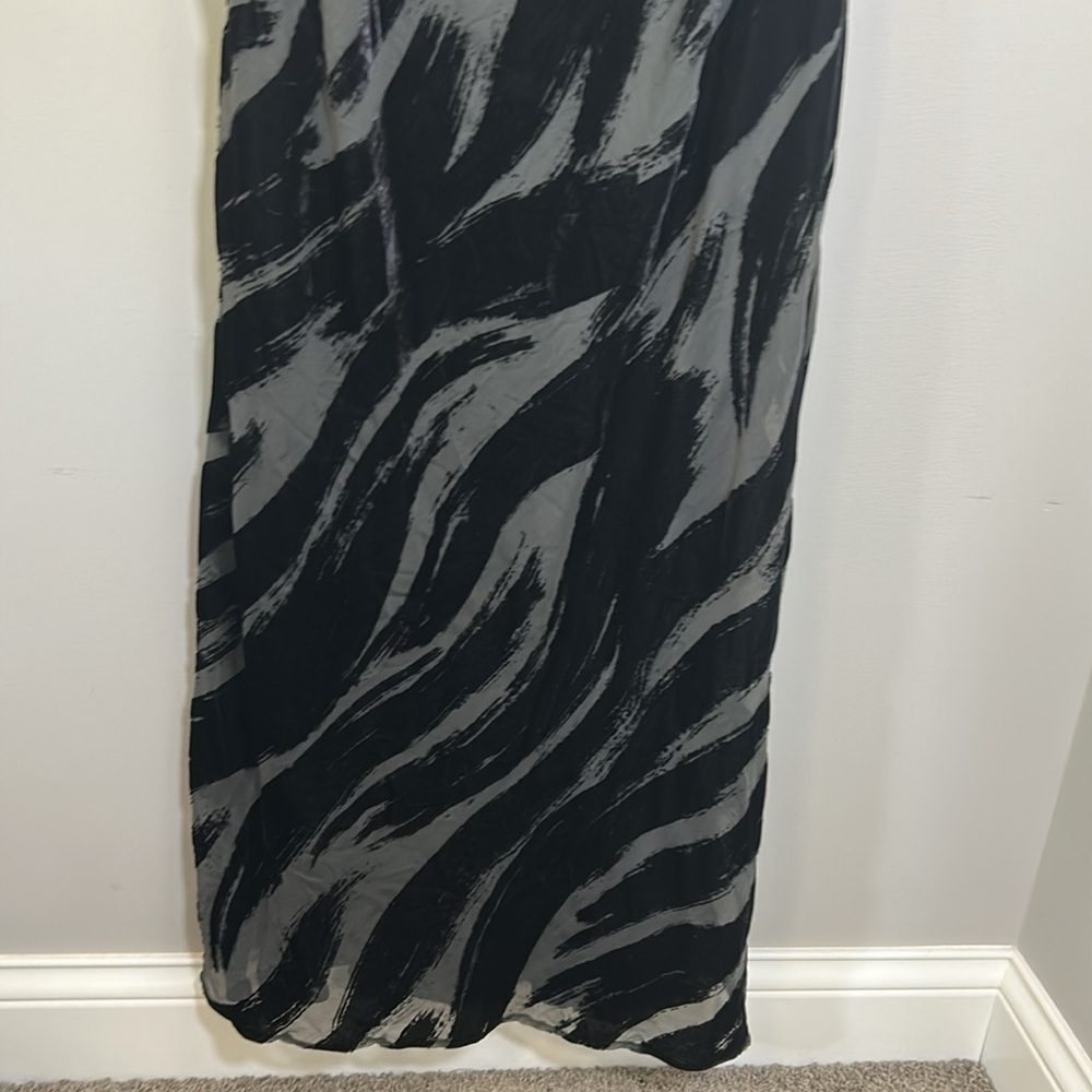 Anthropologie Cowl Neck Slip Dress Midi Black Velvet Burnout Lace Sz 3X NEW - Picture 8 of 14